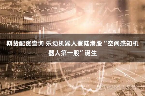 期货配资查询 乐动机器人登陆港股“空间感知机器人第一股”诞生